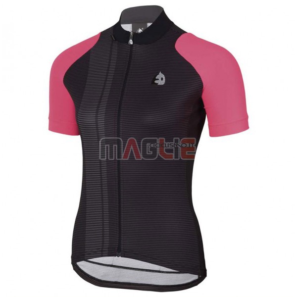 Maglia Donne Etxeondo NEO Manica Corta 2017 Nero e Rosa